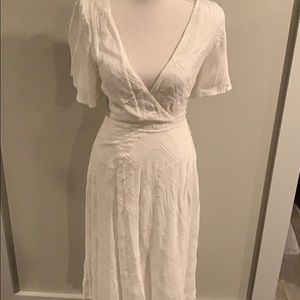 White wrap dress